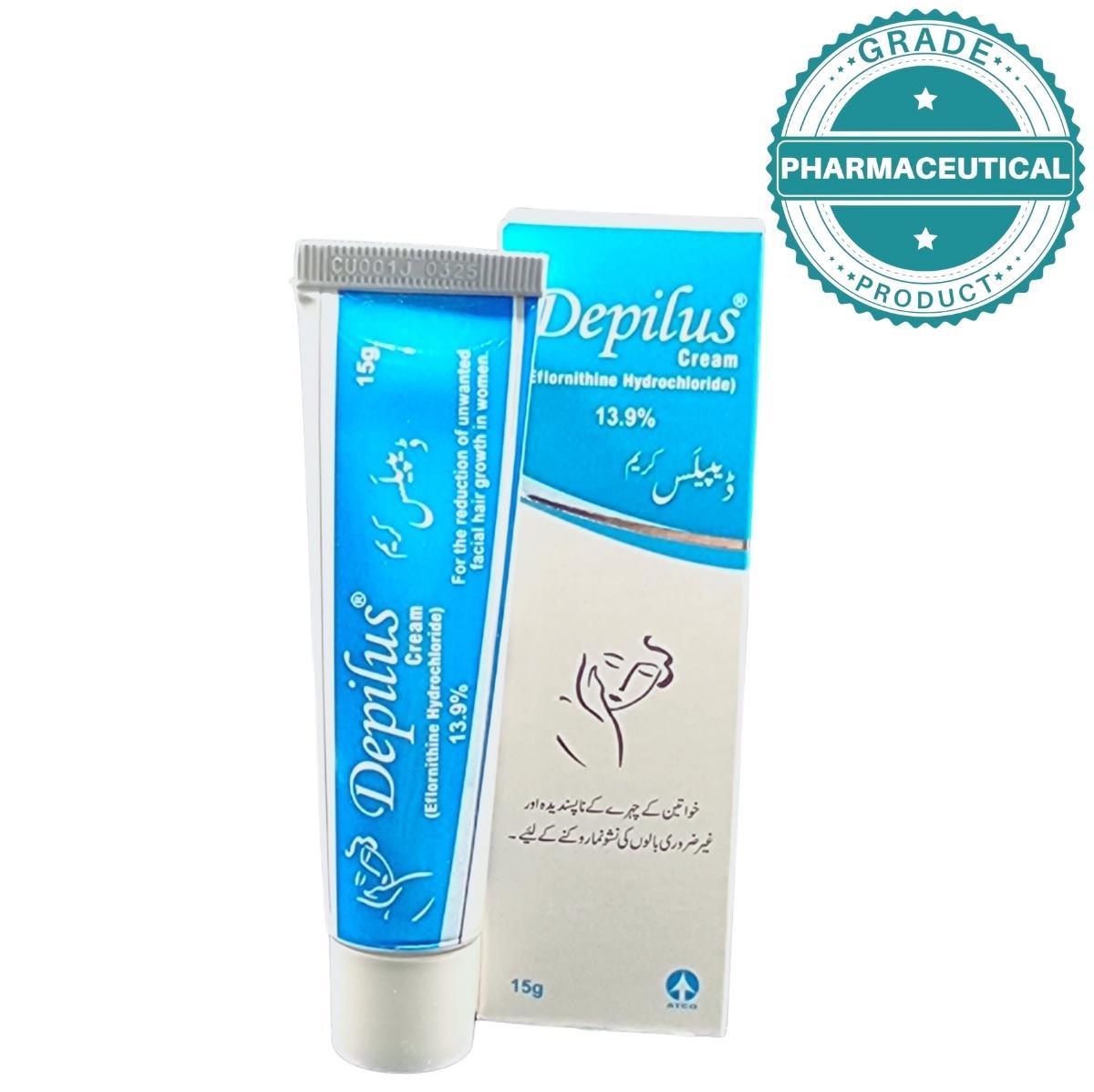 DEPILUS CREAM (EFLORNITHINE HYDROCHLORIDE 13.9%) 15grm DEPILUS CREAM (EFLORNITHINE HYDROCHLORIDE 13.9%) 15grm