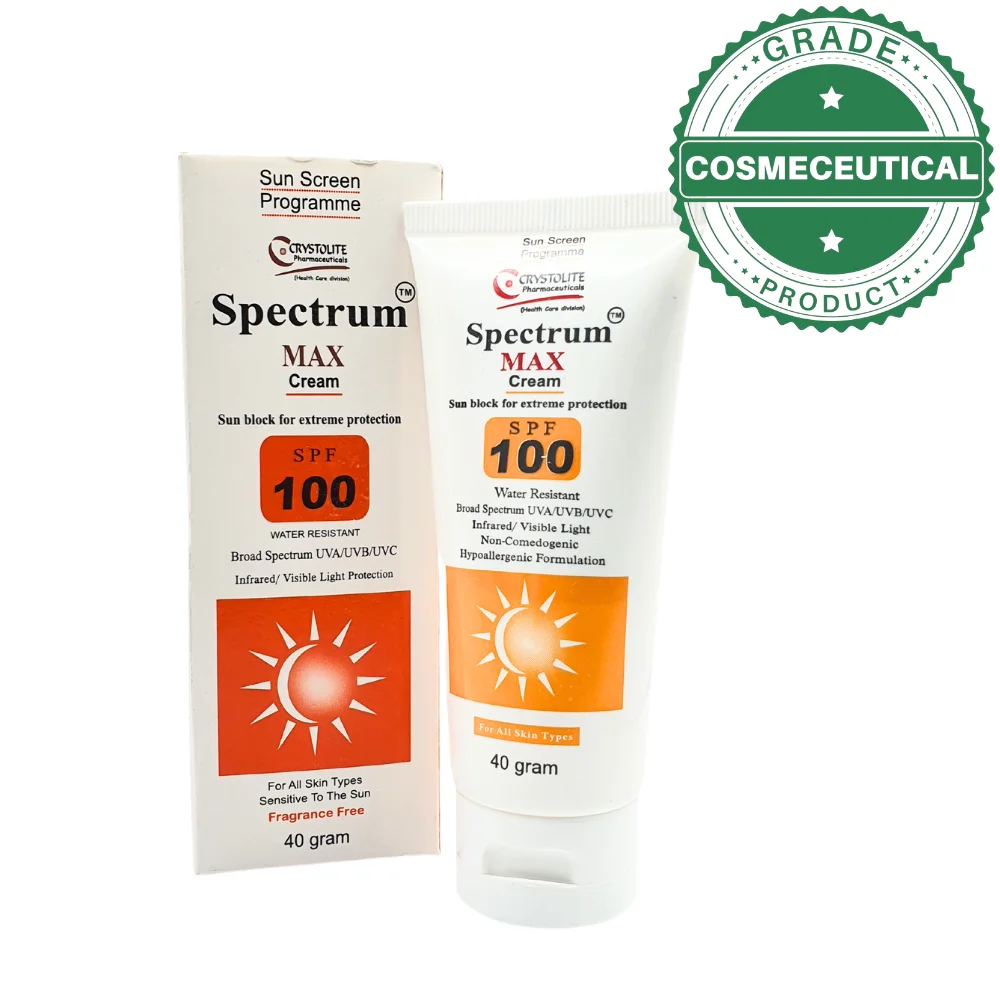 SPECTRUM MAX CREAM SPF 100 SUNBLOCK FOR EXTREME PROTECTION 40gram SPECTRUM MAX CREAM SPF 100 SUNBLOCK FOR EXTREME PROTECTION 40gram