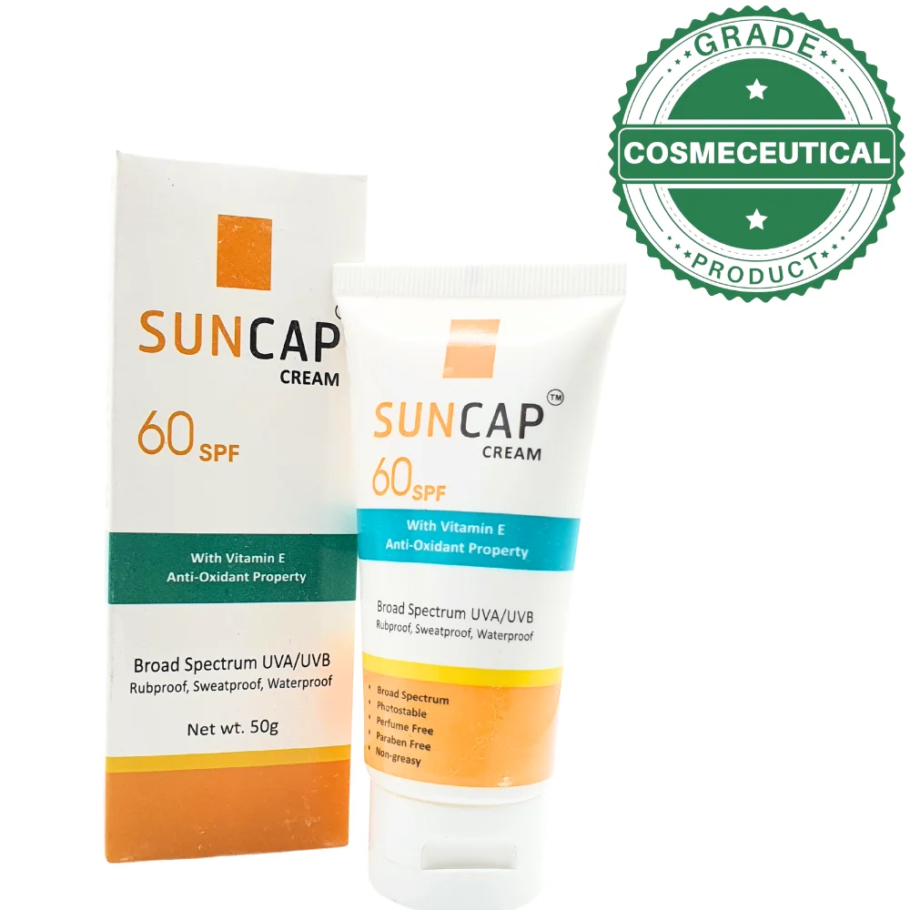 SUNCAP CREAM SPF 60 WITH VITAMIN E ANTI-OXIDANT PROPERTY 50g SUNCAP CREAM SPF 60 WITH VITAMIN E ANTI-OXIDANT PROPERTY 50g