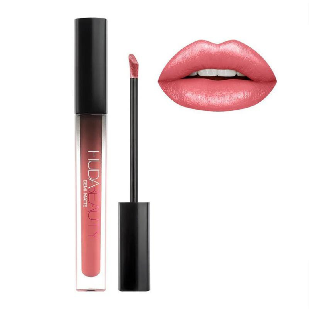 HUDA BEAUTY DEMI MATTE LIQUID LIPSTICK IN THE SHADE BONNIE 3.6ml HUDA BEAUTY DEMI MATTE LIQUID LIPSTICK IN THE SHADE BONNIE 3.6ml