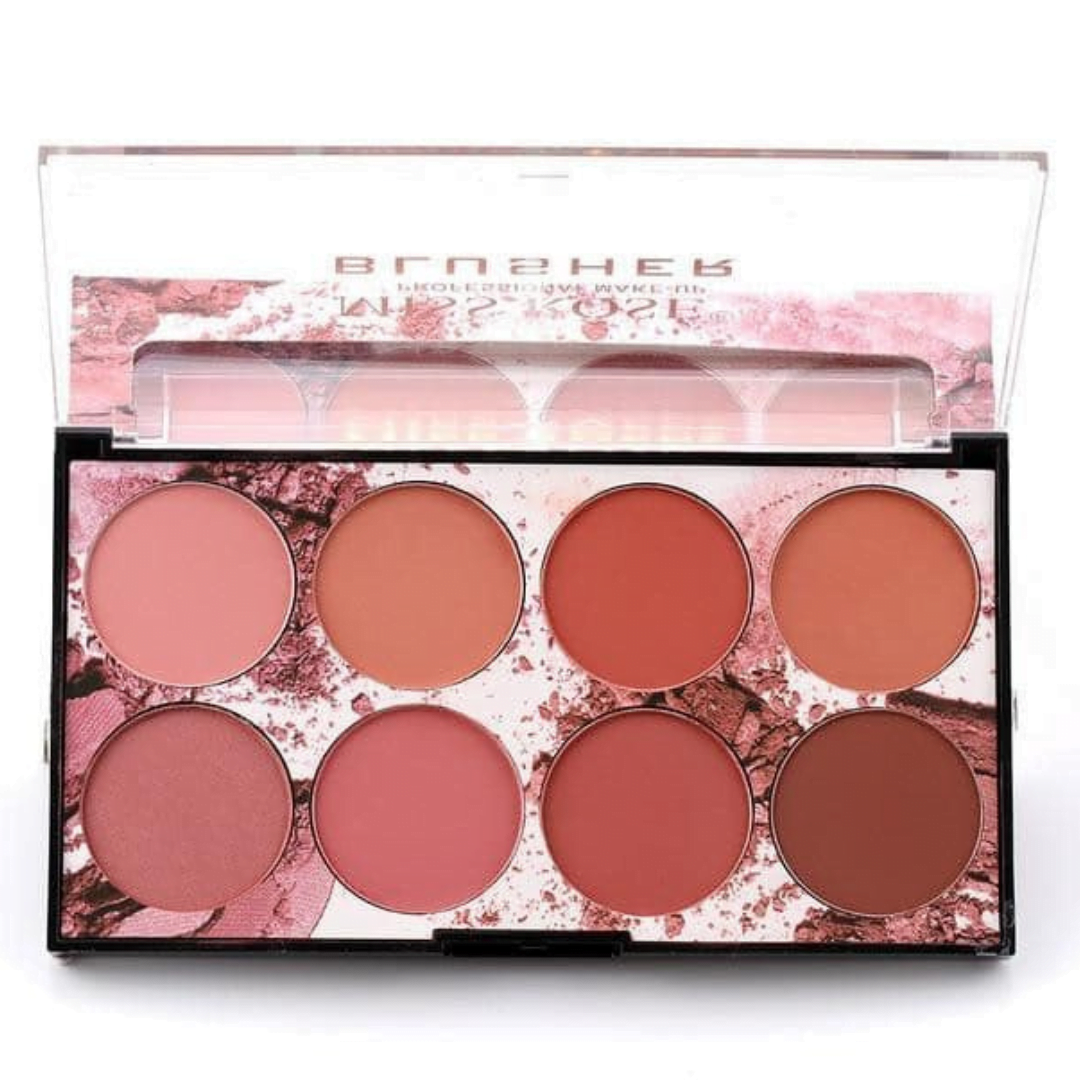 MISS ROSE PALLETE WITH 8 BLUSH COLORS MISS ROSE PALLETE WITH 8 BLUSH COLORS
