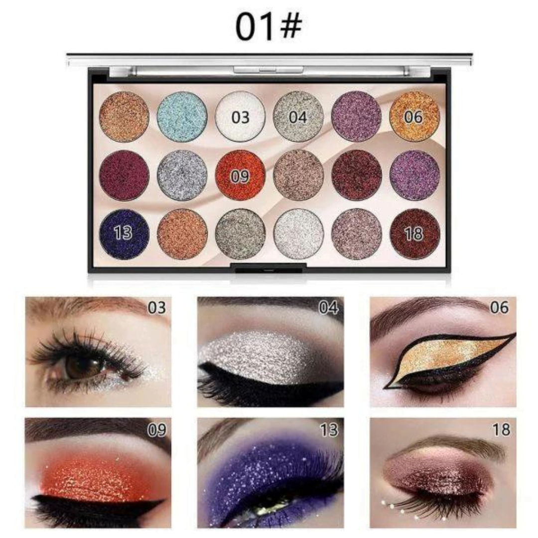 GLITTER PALETTE FEATURING 18 COLORS BY MISS ROSE GLITTER PALETTE FEATURING 18 COLORS BY MISS ROSE
