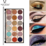 MISS ROSE GLITTER EYESHADOW PALETTE WITH 18 COLORS (019M1)