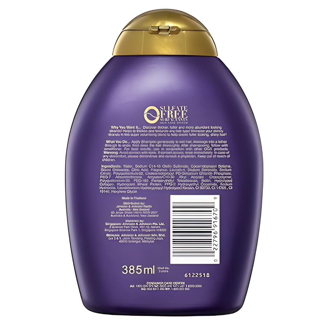 OGX THICK & FULL SHAMPOO WITH BIOTIN & COLLAGEN 385ml OGX THICK & FULL SHAMPOO WITH BIOTIN & COLLAGEN 385ml