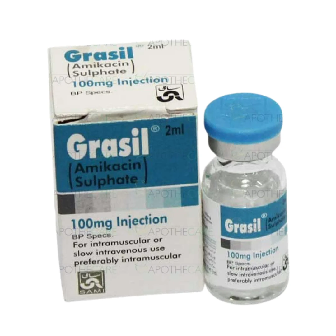 Grasil Im_Iv Injection 100Mg Grasil IM/IV Injection 100mg (Amikacin) - Sami Pharma | Medstore.pk - Image 1