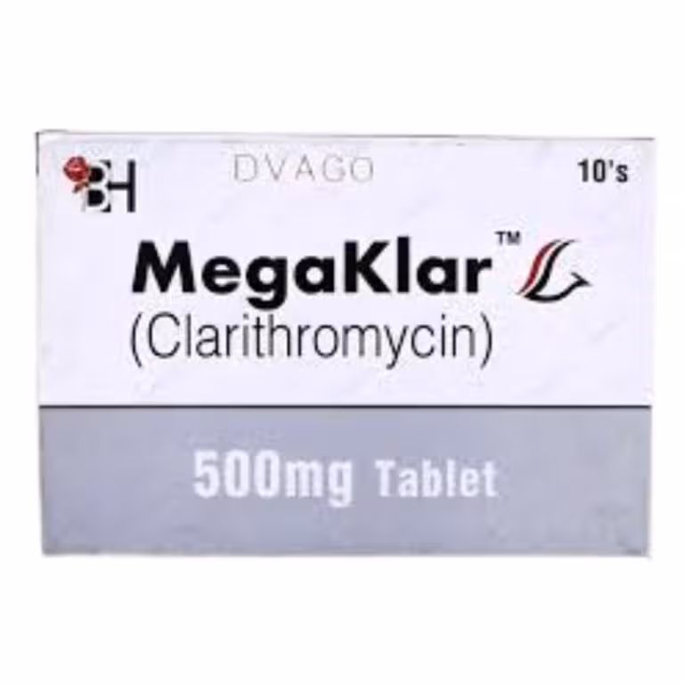 Megaklar Tablets 500Mg (1 Box = 1 Strip)(1 Strip = 10 Tablets)