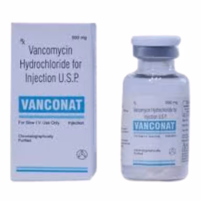 Vancomycin Iv Injection 500Mg 10Ml (1 Box = 1 Injection)